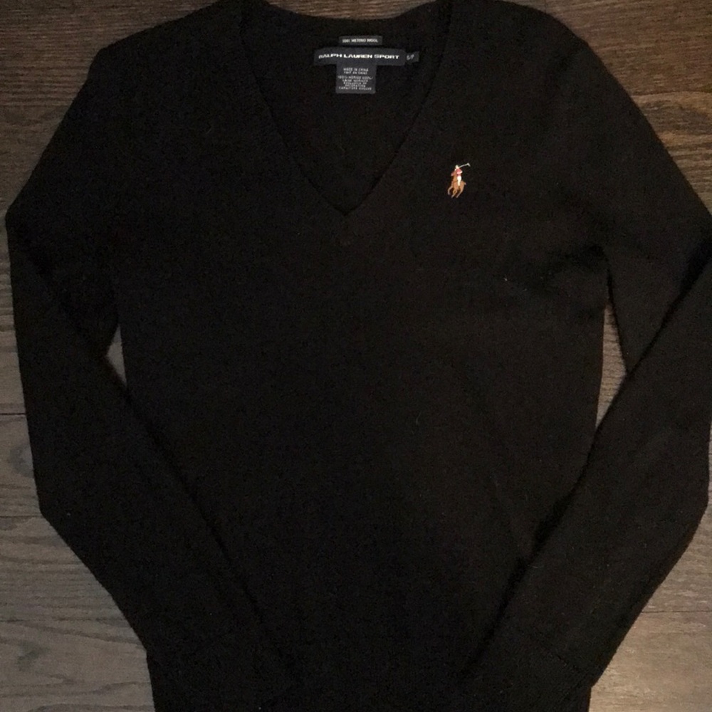 Black Ralph Lauren v neck